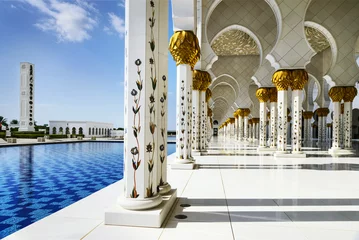Papier Peint photo autocollant Abu Dhabi White Mosque