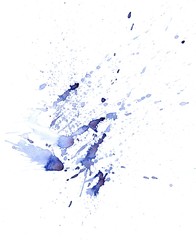 Blue Watercolor Splatters