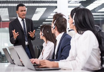 Naklejka premium Call center