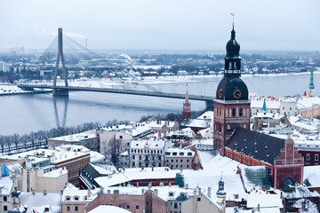 The general view of old city of Riga, Latvia
