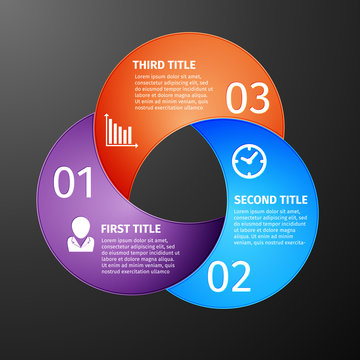 Progress icons for three steps