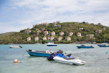 Fototapeta premium Old Boats and Modern Jet Skis
