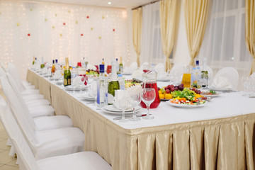 Banquet facilities table setting