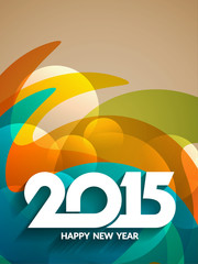 Fototapeta na wymiar Happy new year 2015 background design.