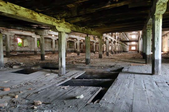 abandoned wooden building
