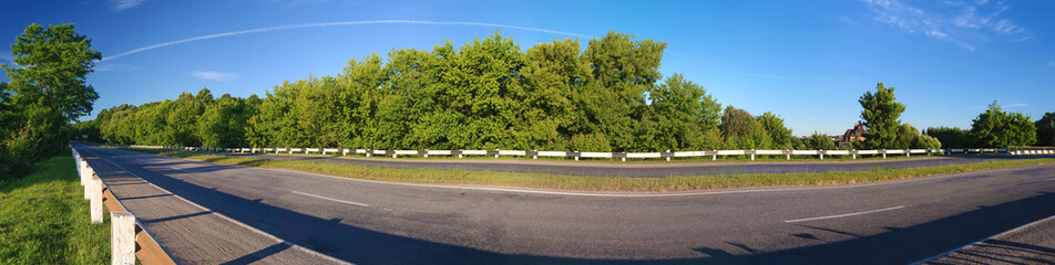 Fototapeta na wymiar road panorama