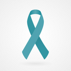 Teal awareness ribbon