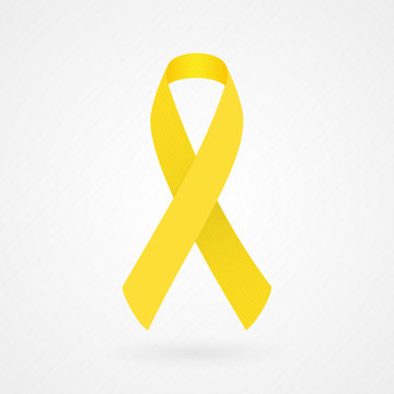 Yellow awareness ribbon