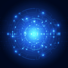 Abstract technology blue background. Vector illustration.