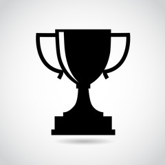 Champion cup vector icon.
