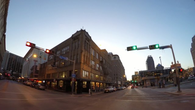 Driving through Downtown San Antonio Texas