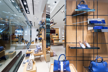 handbag retail fasion store and showcase.