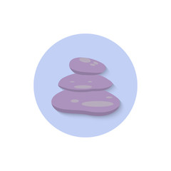 Icon flat  element design meditation stones