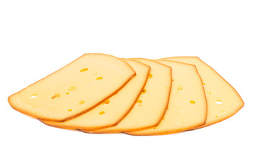sliced cheese isolated