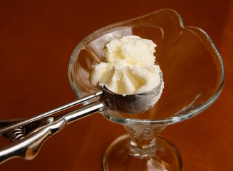 Delicious fresh vanilla ice cream