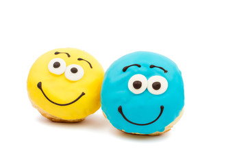 beautiful delicious donuts isolated