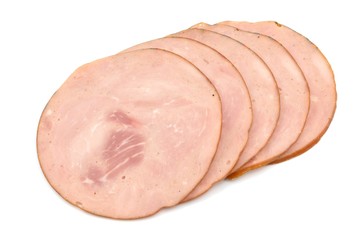 sliced ham sausage