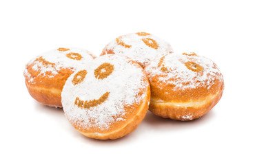 donuts in powdered sugar