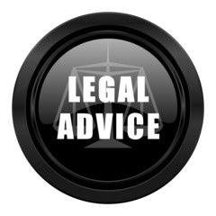 legal advice black icon law sign