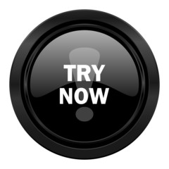 try now black icon