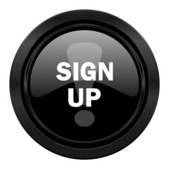 sign up black icon