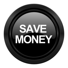 save money black icon