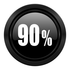 90 percent black icon sale sign