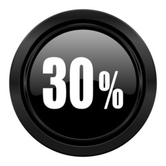 30 percent black icon sale sign