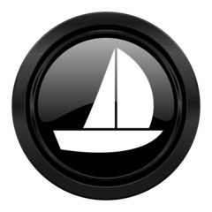 yacht black icon sail sign