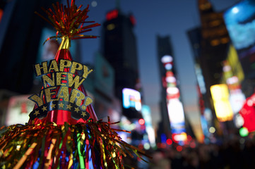 Happy New Year Hat Times Square New York