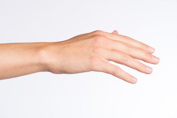 rechte Hand einer Frau