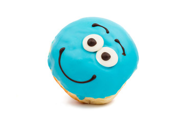 Colorful delicious donuts isolated