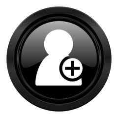 add contact black icon