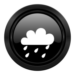 rain black icon waether forecast sign