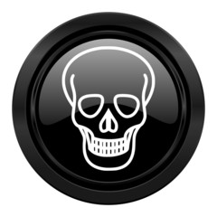 Fototapeta premium skull black icon death sign