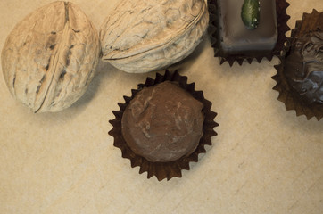 sweet chocolate and nuts