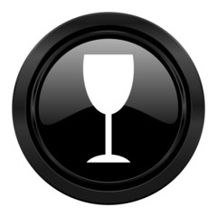 alcohol  black icon glass sign
