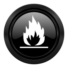 flame black icon