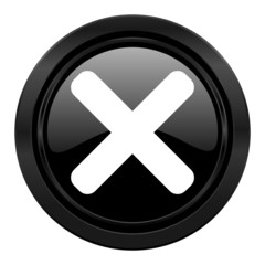 Fototapeta premium cancel black icon x sign