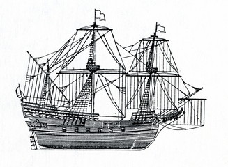 Galleon, 16-th century © Juulijs