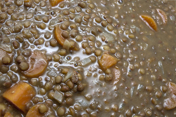 Closeup of lentils