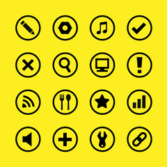 Website buttons and icons great for any use, Vector EPS10.