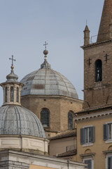 Fototapeta na wymiar Cupole Basilica santa Maria del Popolo - Roma