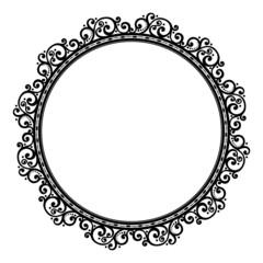 Beautiful Ornate Decorative Holiday Frame (Vector). Snowflake, P