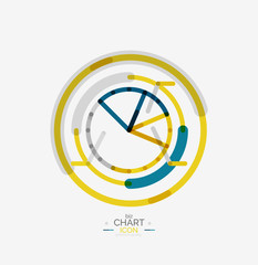 Line graph, chart icon