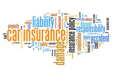 Vehicle insurance word cloud