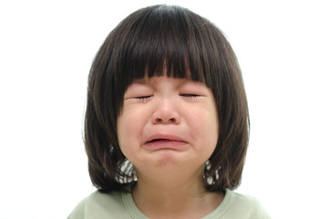 Cute asian baby crying