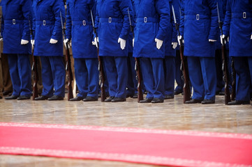 Red carpet military ceremony