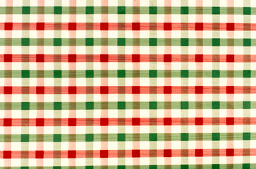 Seamless retro red and green squared fabric