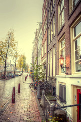 Fototapeta na wymiar Amsterdam autumn. beautiful places in Europe